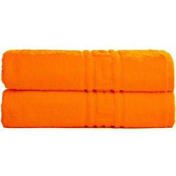 Полотенце махровое Ideia Версаче, 85х50 см, оранжевое (3805085)