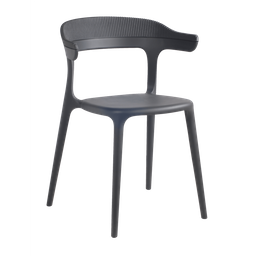 Крісло Papatya Luna-Stripe, антрацит сидіння, верх антрацит (822299)