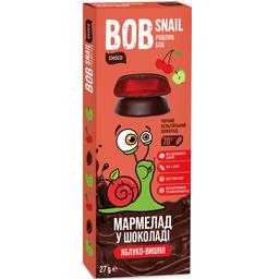 Фруктово-ягідний мармелад Bob Snail Яблуко-Вишня в бельгійському чорному шоколаді 27 г