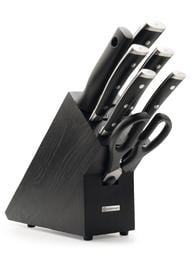 Блок с ножами, мусатом и ножницами кухонными Wuesthof Classic Ikon, 8 предметов (1090370703)