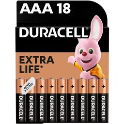 Лужні батарейки мізинчикові Duracell 1.5 V AAA LR03/MN2400, 18 шт. (737056)