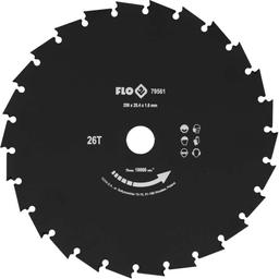 Ніж для бензокоси Flo дисковий 26 зубців 25 см кріпильний Ø 2.54 см (79561)