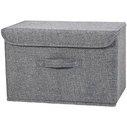 Ящик для хранения с крышкой МВМ My Home L текстильный, 440х290х280 мм, серый (TH-07 L GRAY)