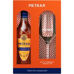 Набор бренди Metaxa 7 звезд 38% 0.7 л + бокал в подарочной коробке