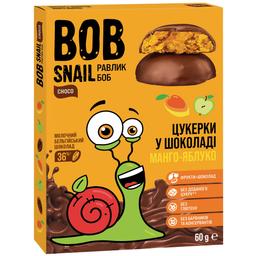 Натуральні цукерки Bob Snail Манго-Яблуко, в молочному шоколаді, 60 г