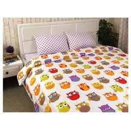 Комплект постельного белья Руно Совы, двуспальный, сатин набивной, разноцветный (655.137К_Сови)