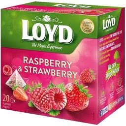 Чай фруктовый Loyd Raspberry&Strawberry, малина и клубника, в пирамидках, 40 г