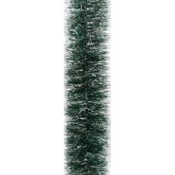 Мішура Novogod'ko 7.5 см 2 м зелена зі срібними кінчиками (980439)