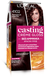 Краска-уход для волос без аммиака L'Oreal Paris Casting Creme Gloss, тон 4102 (Холодный каштан), 120 мл (AA008300)