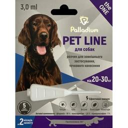 Капли на холку Palladium Pet Line The One от блох, клещей и гельминтов для собак 20 - 30 кг 3 мл