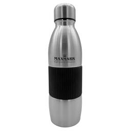 Термос-пляшка Maxmark, 500 мл, металік із чорним (MK-BTL5500BK)