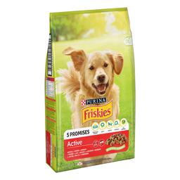 Сухой корм для взрослых активных собак Friskies, с говядиной, 10 кг