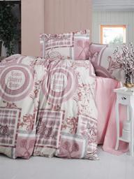 Комплект постельного белья Storway Rosen V1, ранфорс, евро (220х200), розовый (2000008480659)