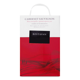Вино Bostavan Cabernet Sauvignon, червоне, сухе, 13%, 2 л (578468)