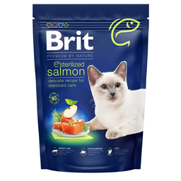 Сухой корм для стерилизованных котов Brit Premium by Nature Cat Sterilized Salmon с лососем, 800 г