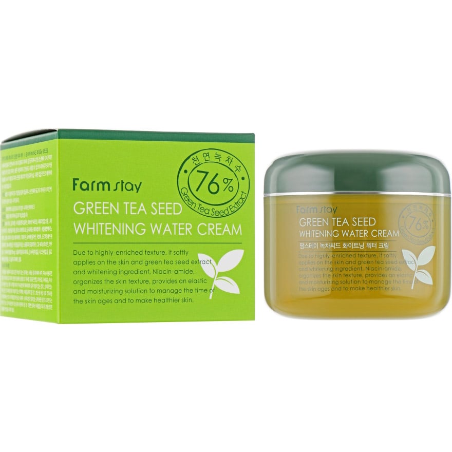 Осветляющий крем FarmStay Green Tea Seed Whitening Water Cream с зеленым чаем 100 г - фото 2
