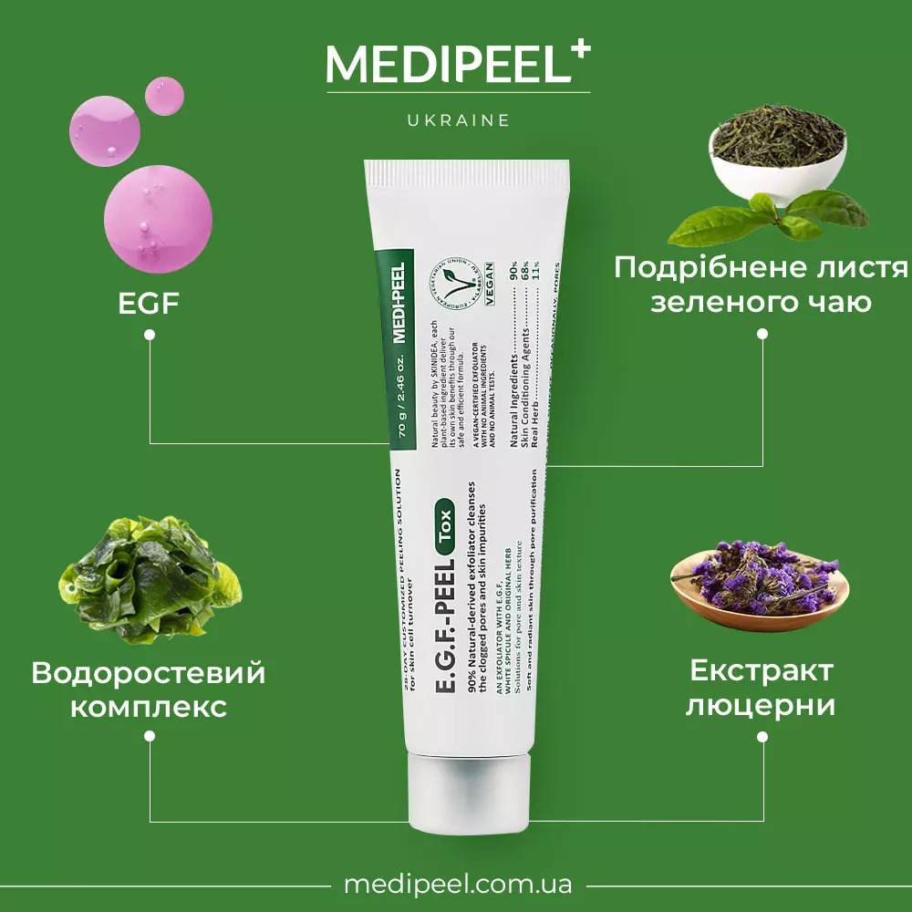 Пилинг-маска для кожи лица Medi-Peel EGF Peel Tox с микроиглами 70 г - фото 4