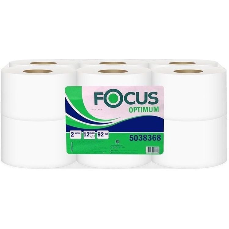 Туалетная бумага Focus Optimum Mini двухслойная 12 рулонов - фото 1