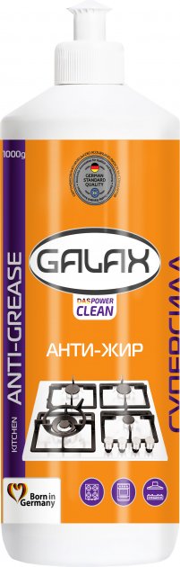 Средство для удаления жира с кухонных поверхностей Galax das Power Clean, сменный флакон, 1 л (724205) - фото 1