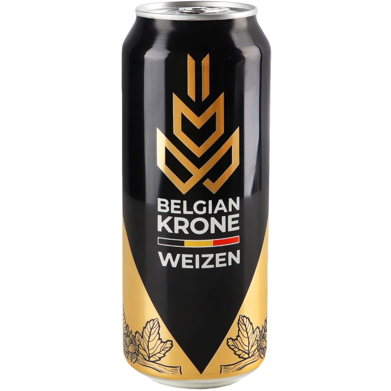 Пиво Belgian Krone Weizen, світле, нефільтроване, 5%, з/б, 0,5 л - фото 2