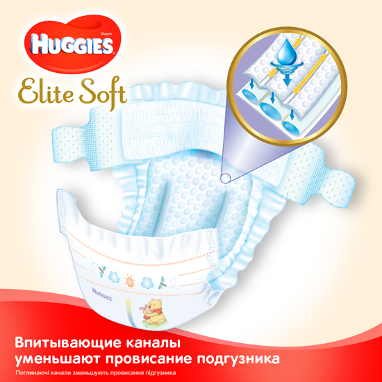 Підгузки Huggies Elite Soft 3 (5-9 кг), 160 шт. - фото 6