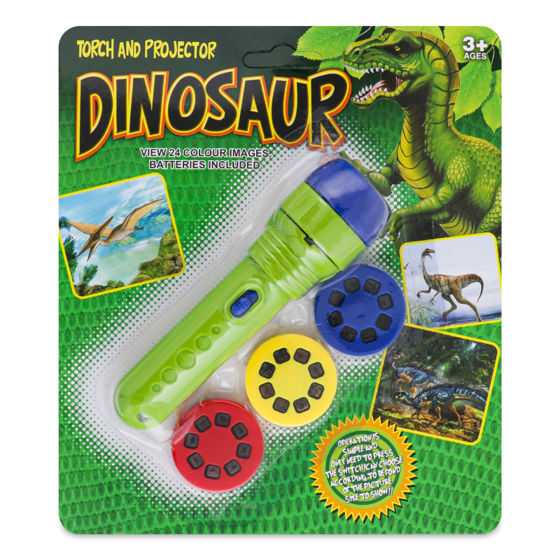 Ліхтарик з проектором Offtop, Динозаври (860246) - фото 1
