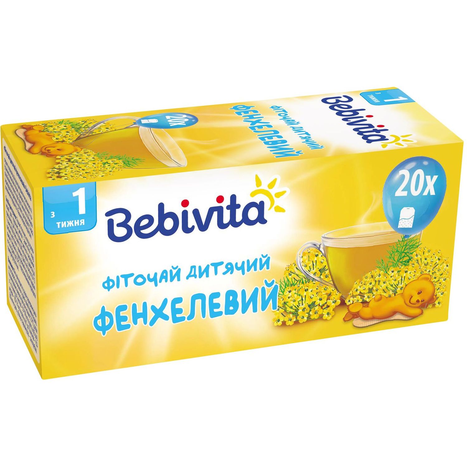 Дитячий фіточай з фенхелем Bebivita в пакетиках 20 шт. - фото 1