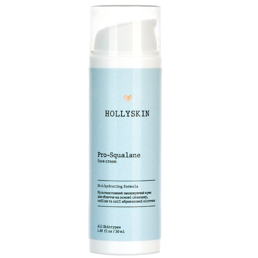 Мультиактивний зволожувальний крем для обличчя Hollyskin Pro-Squalane Face Cream 24-h hydrating formula, 50 мл - фото 1