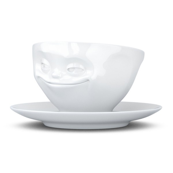 Чашка з блюдцем для кави Tassen Усмішка 200 мл, порцеляна (TASS14101/TA) - фото 3