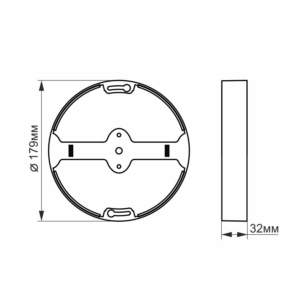 Рамка накладного монтажа безрамочного круглого светильника Videx (VL-DLFR-24SF) - фото 2