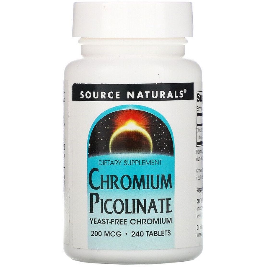 Хром Source Naturals Chromium Picolinate 200 мкг 240 таблеток - фото 1