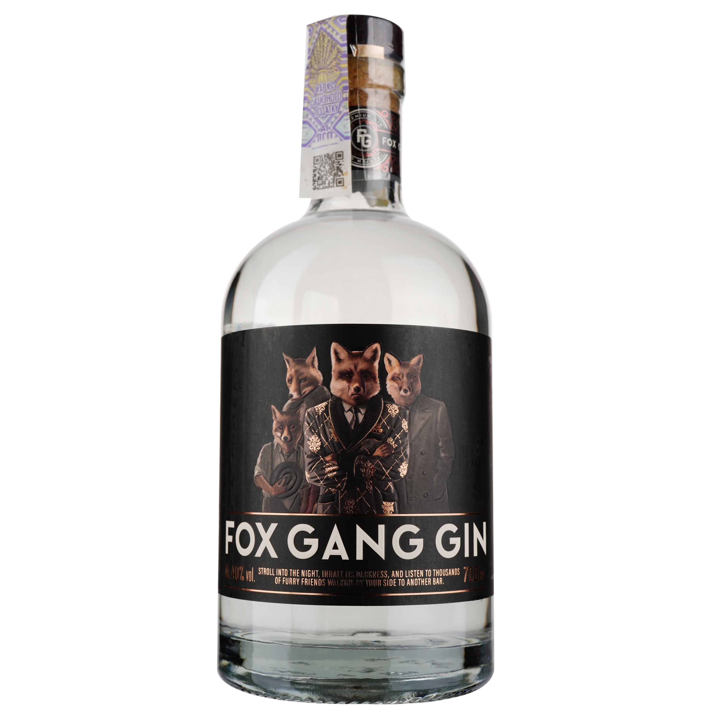 Джин Fox Gang Gin, 40%, 0,7 л - фото 2