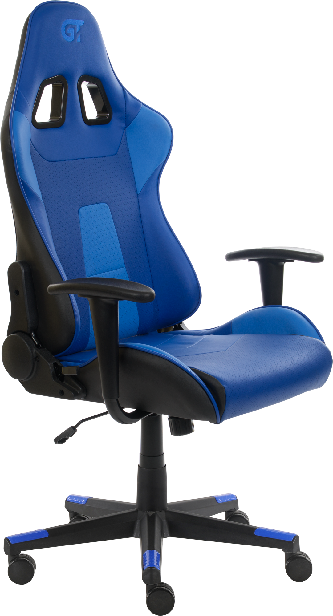 Геймерское кресло GT Racer черное с синим (X-2317 Black/Dark Blue) - фото 2