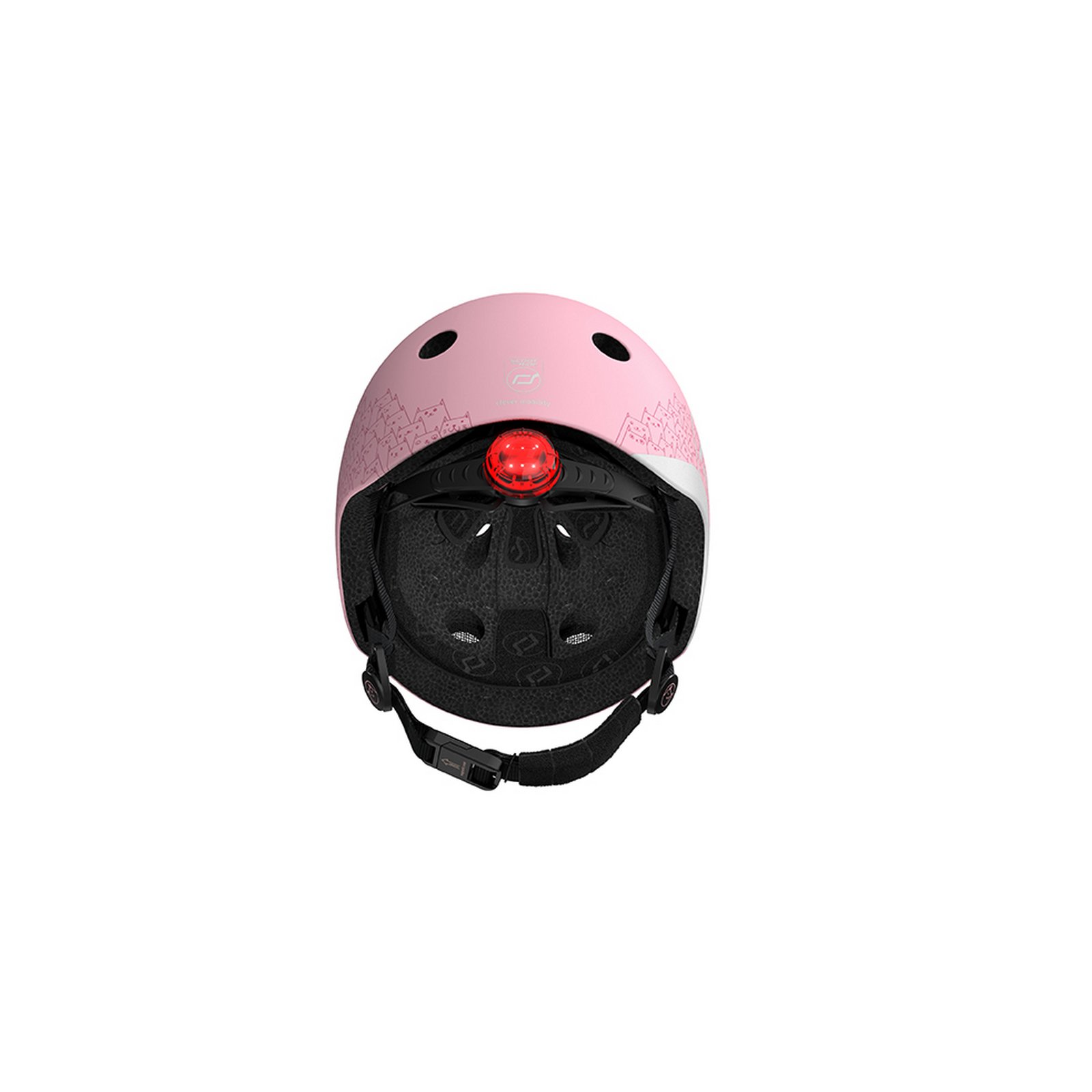 Шлем защитный Scoot and Ride светоотражающий, с фонариком, 45-51 см (XXS/XS), розовый (SR-210225-ROSE) - фото 9