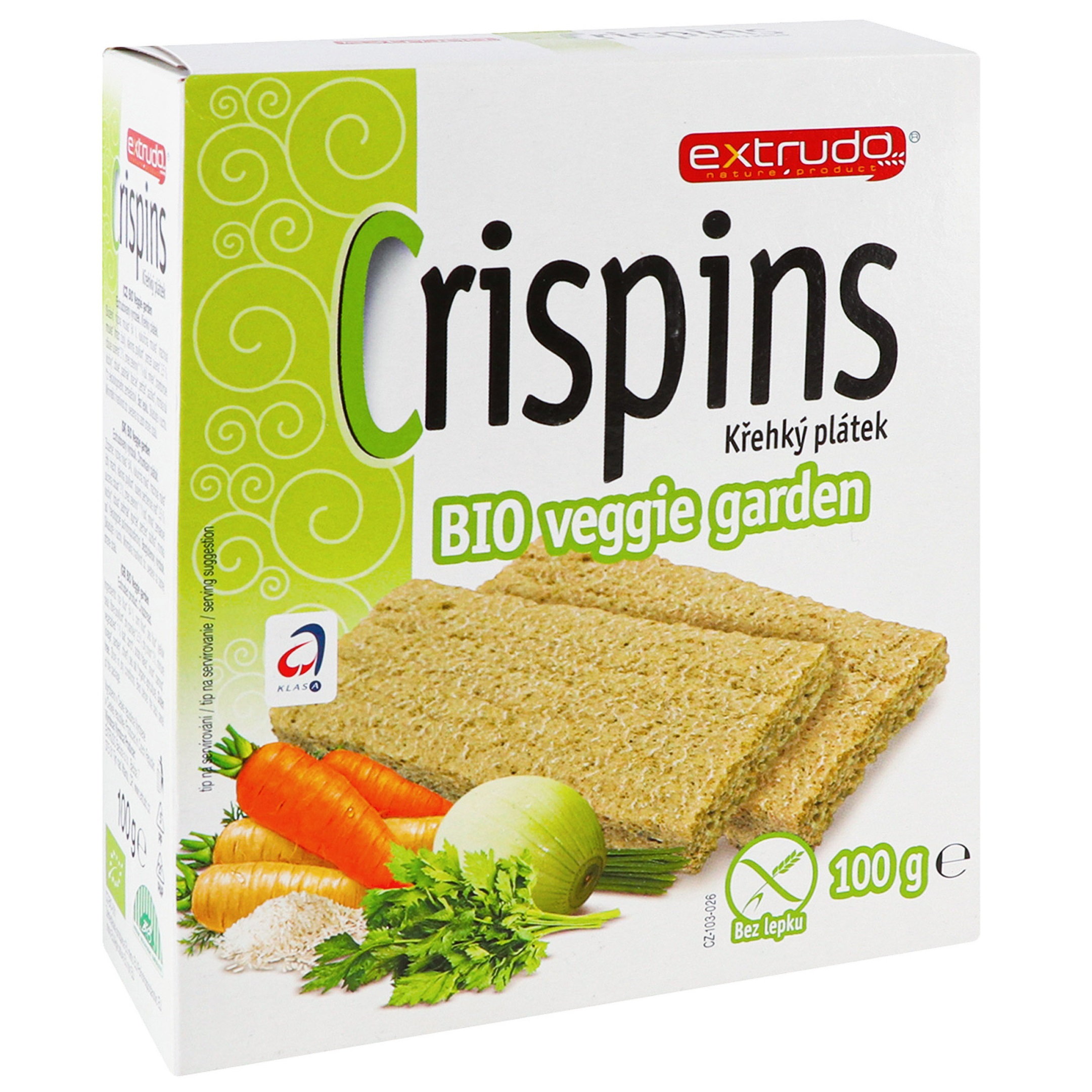 Хлібці Extrudo Crispins органічні з овочами 100 г - фото 1