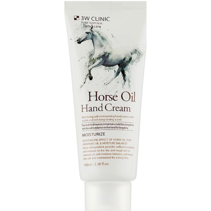 Крем для рук 3W Clinic Horse Oil Hand Cream зволожуючий з кінським жиром 100 мл - фото 1