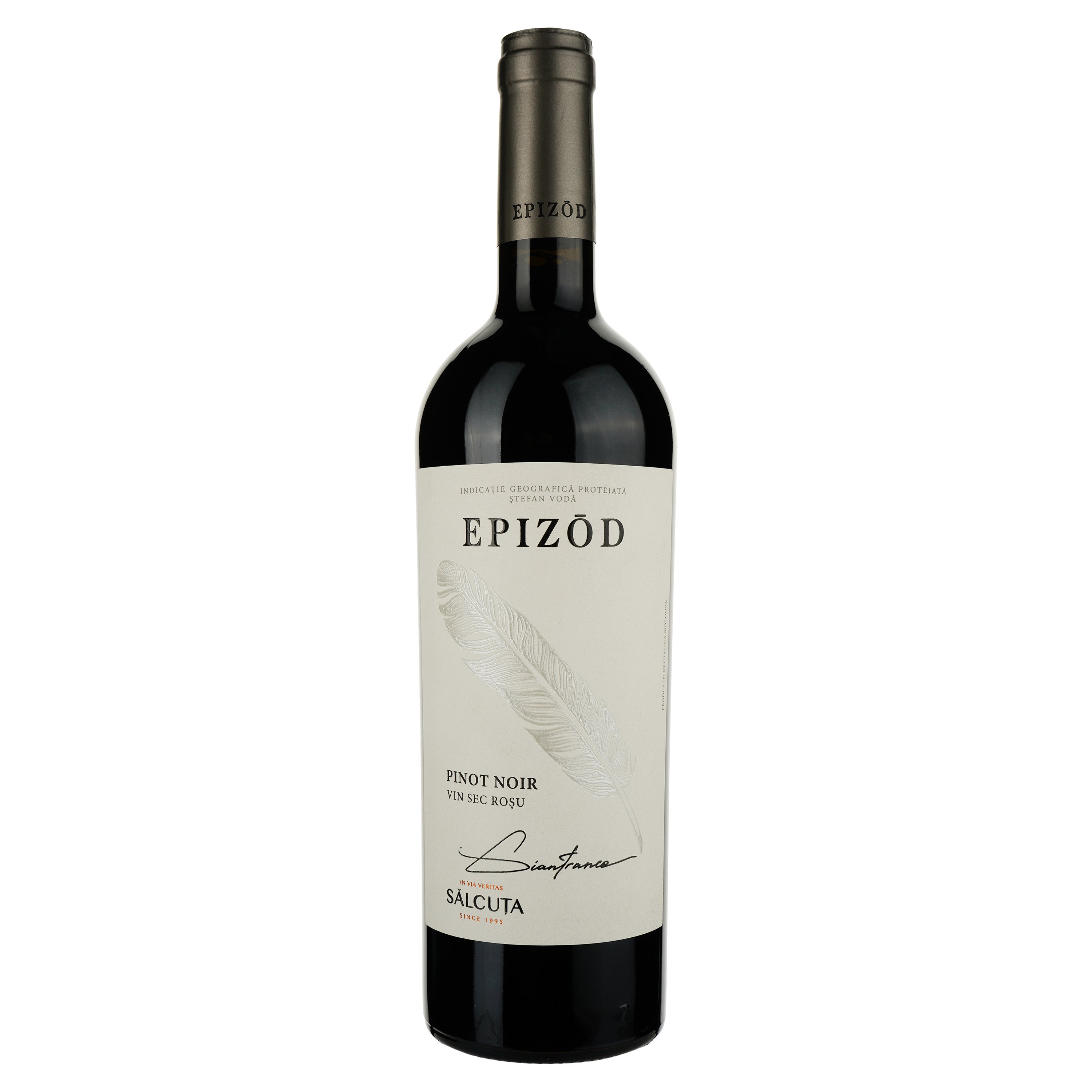 Вино Salcuta Epizod Pinot Noir, красное, сухое, 0,75 л - фото 1