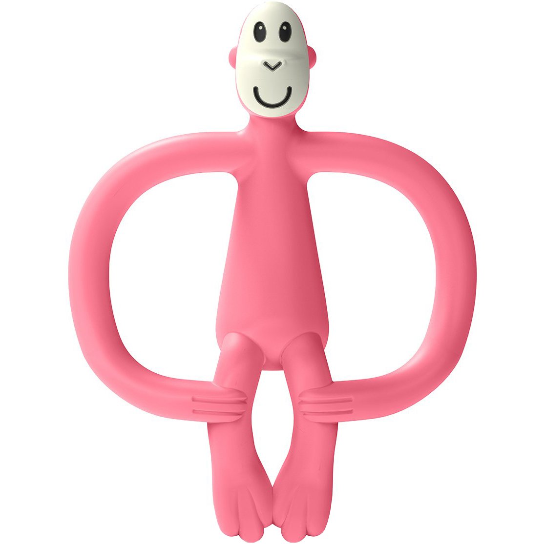Іграшка-прорізувач Matchstick Monkey Мавпочка, без хвоста, 11 см, світло-рожева (MM-ONT-018) - фото 1