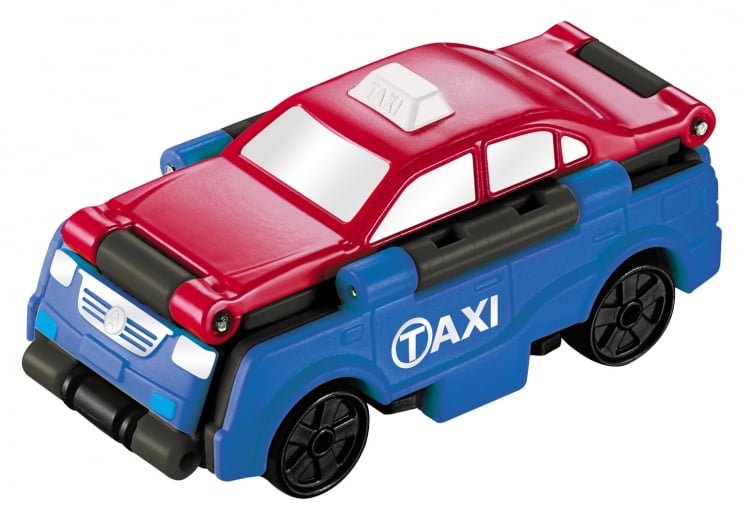 Машинка-трансформер Flip Cars Таксі і Пікап, 2 в 1, 8 см (EU463875-09) - фото 1
