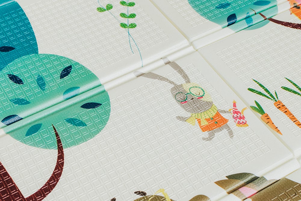 Дитячий двосторонній складний килимок Poppet Весела жирафа та Загадковий ліс, 200x180x1 см (PP009-200) - фото 6
