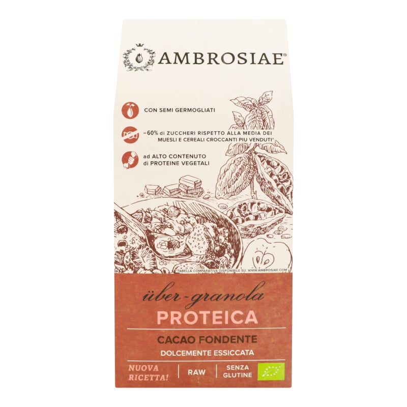Гранола Ambrosiae темний шоколад із протеїном 250 г (819092) - фото 1