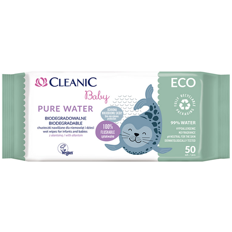 Влажные салфетки Cleanic Baby Eco Pure Water 50 шт. - фото 1