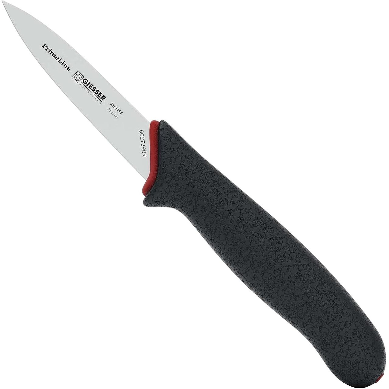 Нож для чистки овощей Giesser 80 мм Черно-красный 000272022 - фото 1