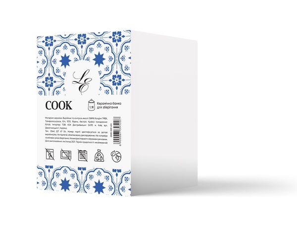 Банка Limited Edition Cook, кераміка, 770 мл, білий (202C-008-A19) - фото 2