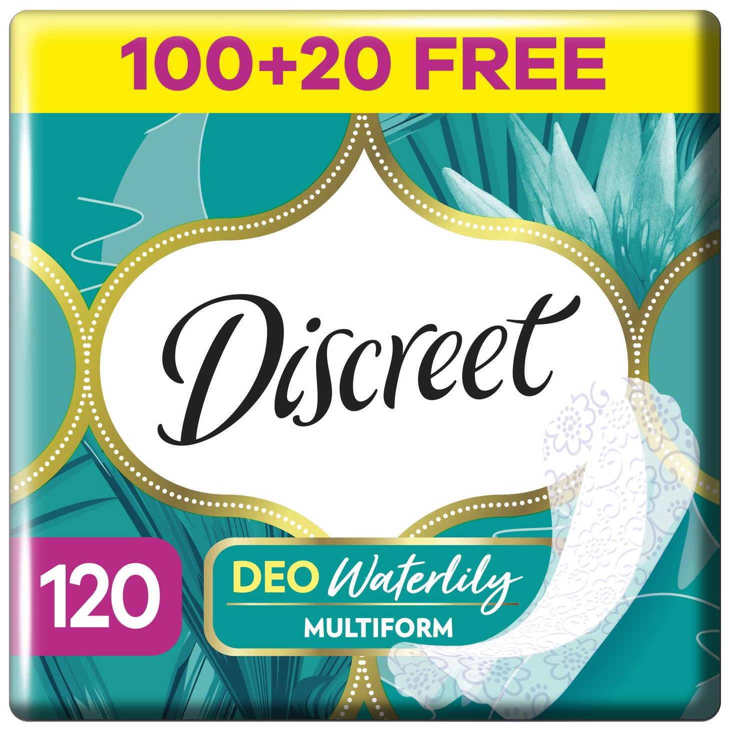 Ежедневные прокладки Discreet Deo Waterlily 120 шт. - фото 1