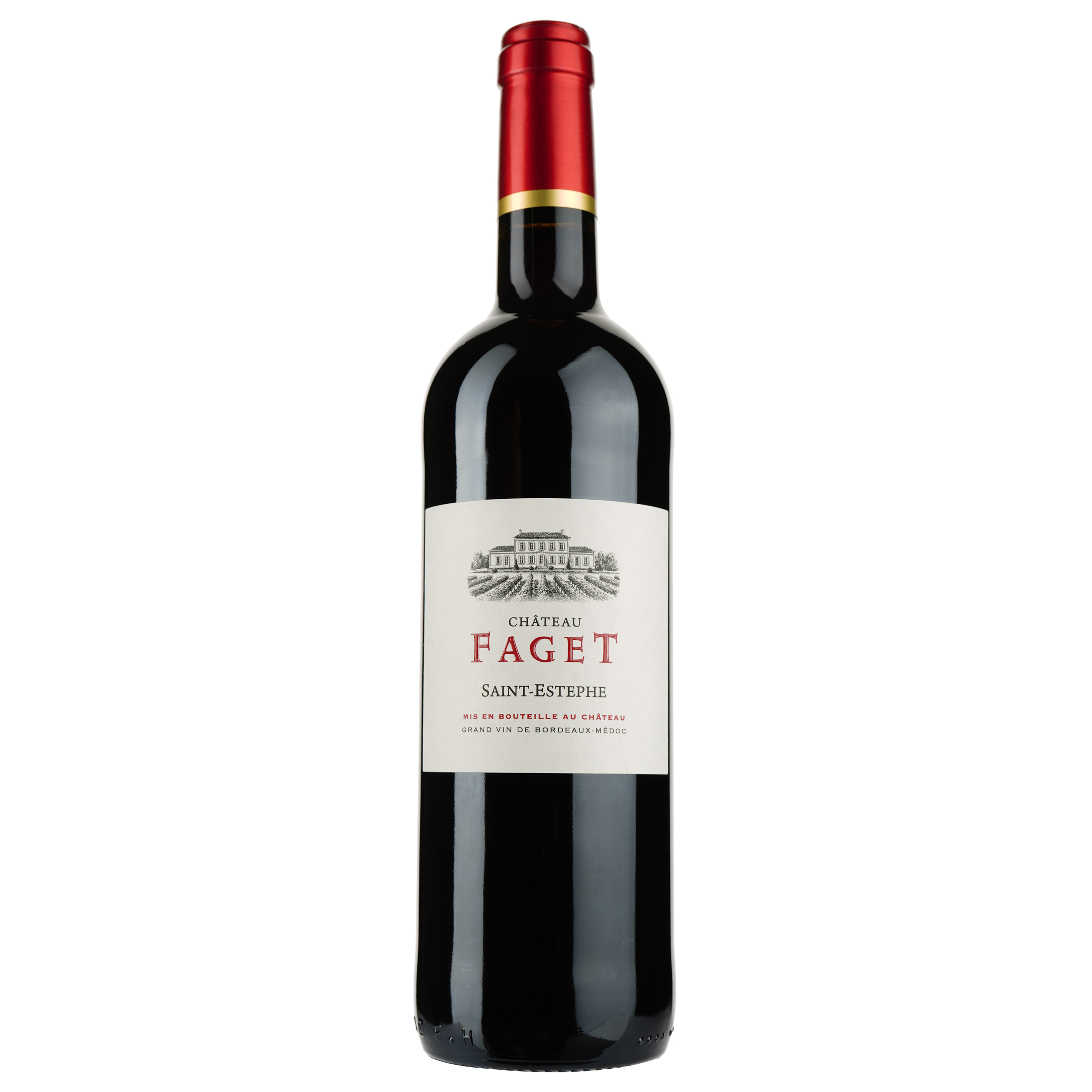 Вино Chateau Faget AOP Saint-Estephe 2017, червоне, сухе, 0,75 л - фото 1