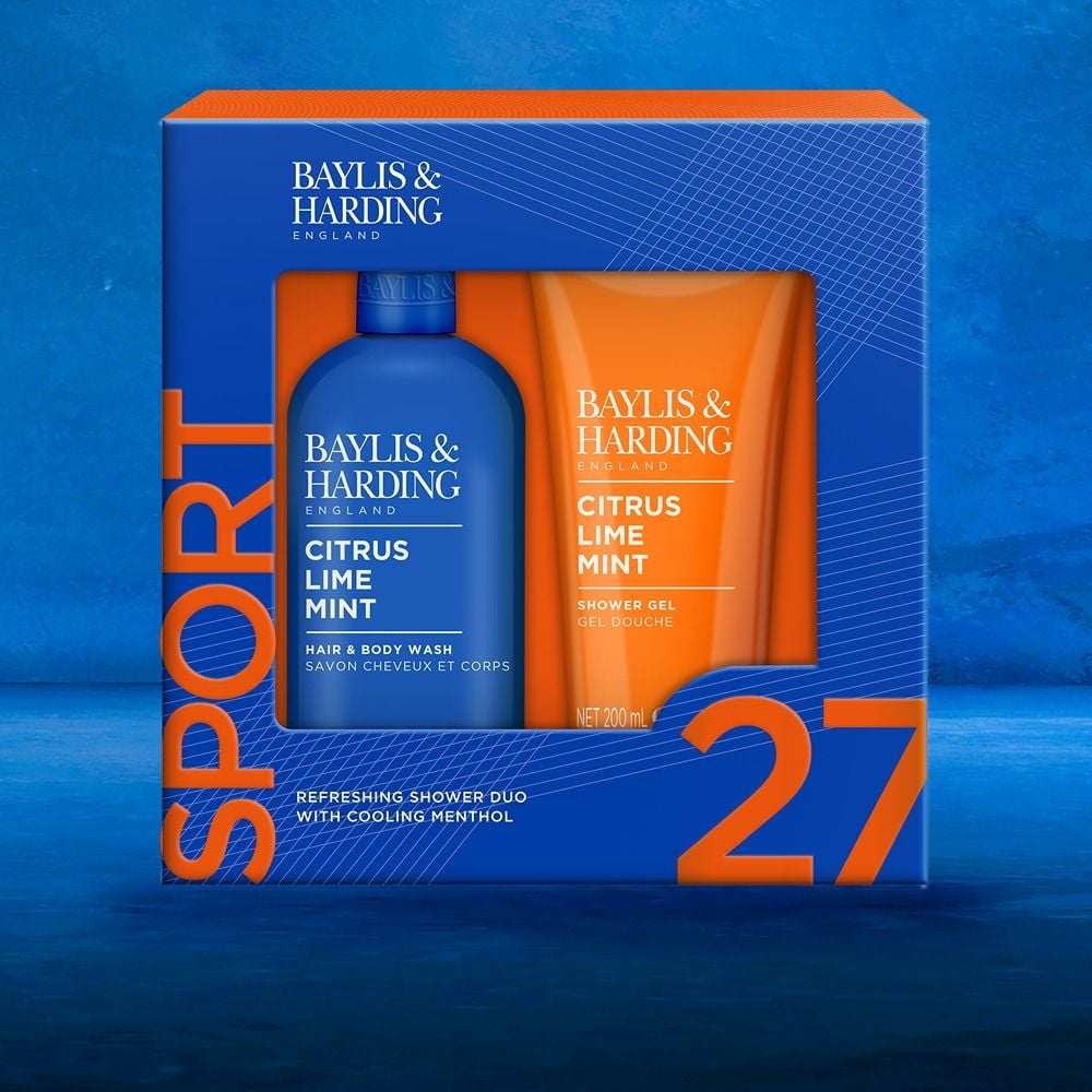 Набір Baylis & Harding Sport 27 Citrus Lime & Mint: Шампунь-гель для душу 300 мл + Гель для душу 200 мл - фото 3