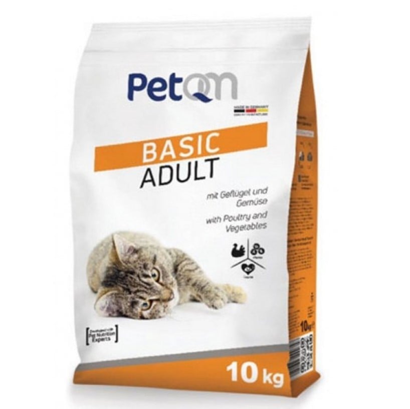 Сухий корм для котів PetQM Cat Basic Adult with Poultry&Vegetables, з птицею та овочами, 10 кг - фото 1