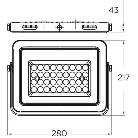 Прожектор Eurolamp LED с радиатором черный (LED-FL-100/65(black)) - фото 2