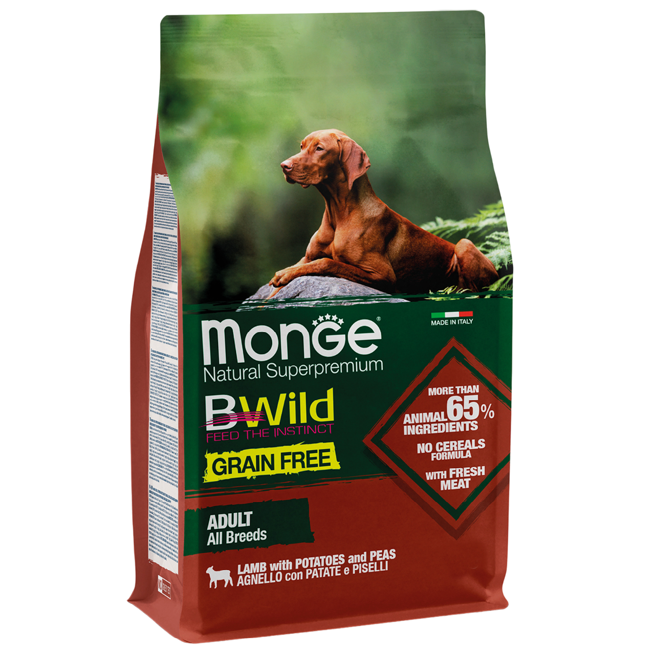 Сухий корм Monge Dog Вwild Low Grain, для дорослих собак, ягня, 2,5 кг - фото 1